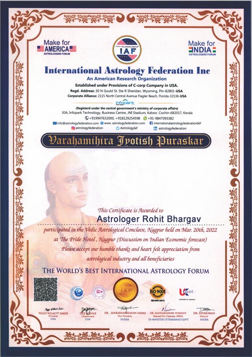 Astrologer Rohit Bhargav